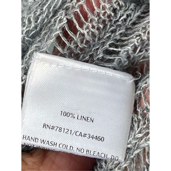 S3 Eileen Fisher Linen‎ Airy Rustic Cardigan Sweater Size Medium - Picture 4 of 7